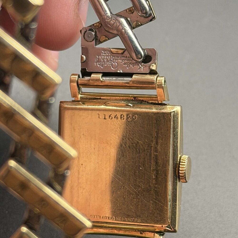 VTG 1940s Bulova Westchester Unisex Watch Rare Dual Tone Dial Runs 10k Gold Fill - Picture 4 of 5